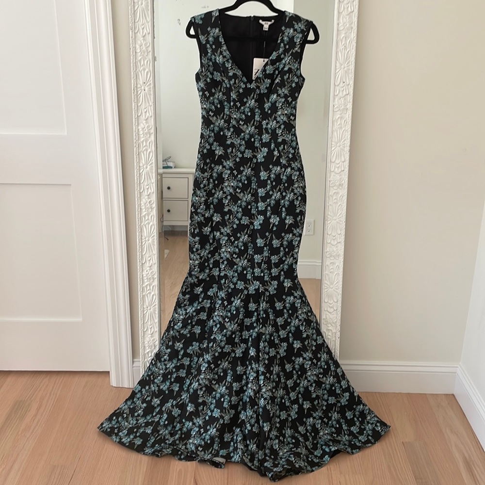 Zac Posen floral mermaid fit maxi dress